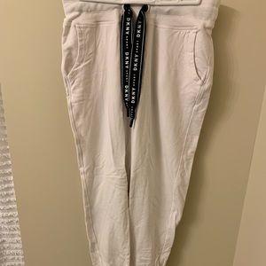 DKNY white joggers